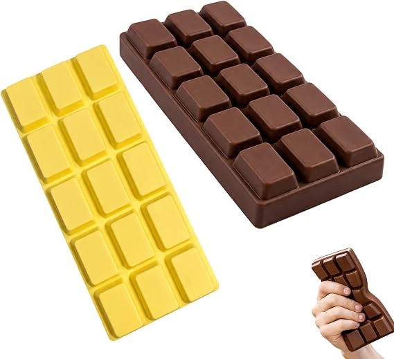 Chocolate Squishy, Slow Rise Squishy, Stress Relief Toys for Students and Office Workers, Focus Enhancement and Anxiety Management, 16 cm x 7 cm x 2 cm