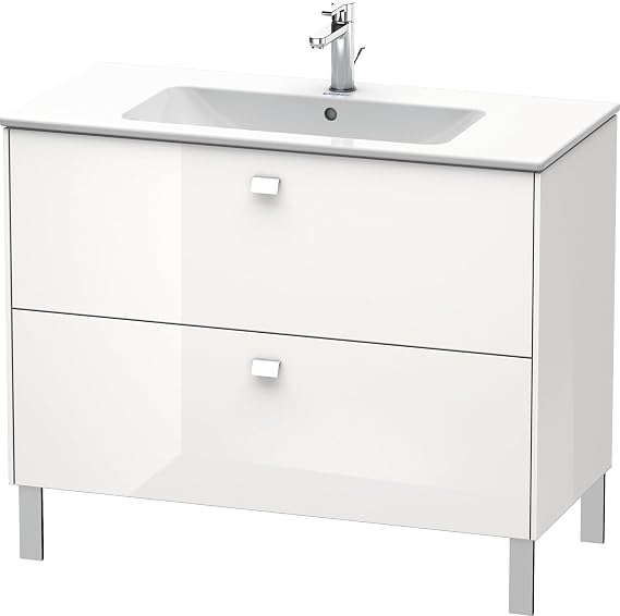 Duravit BR4403 Brioso 40" Single Free Standing Wood Vanity Cabinet Only - Less Vanity Top - White High Gloss