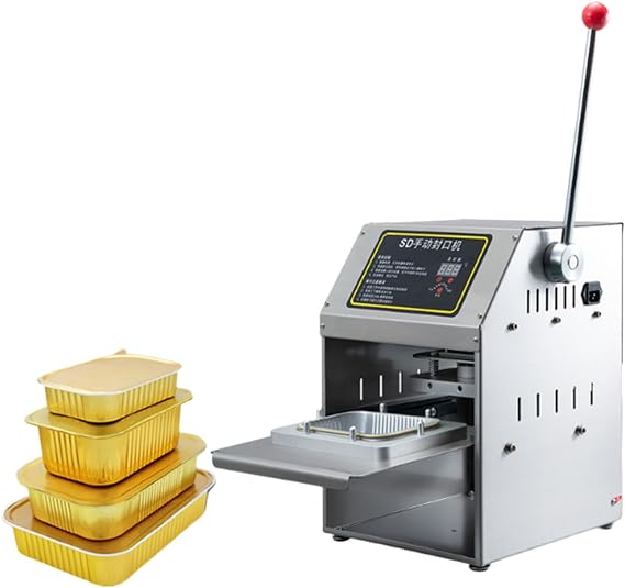 Takeaway Food Container Packaging Machine, with Adjustable Temperature, Suitable for Fast Food Containers and Aluminum Foil Containers, Square184*128