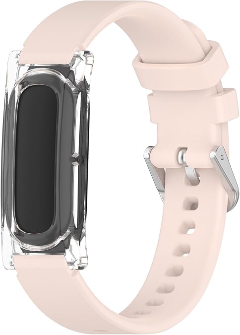 Silicone Bands Compatible with Google Fitbit Air, 12mm Quick Release Replacement Strap with Protective Adapter Case