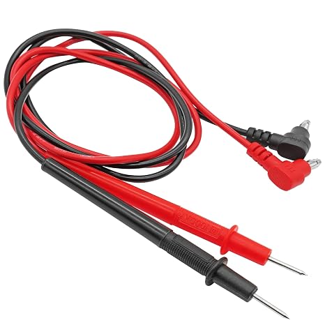 Waziaqoc 1 Pair Banana Plug Multimeter Probe Test Lead Cable, 1000V, Length 60cm, Black & Red