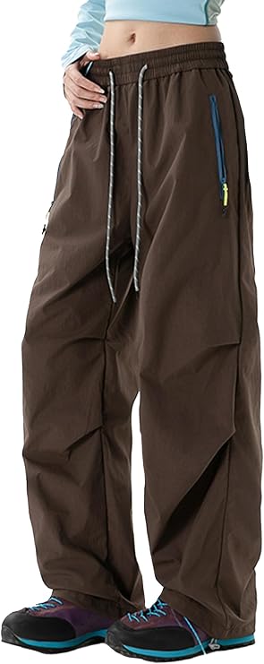FEOYA Women's Lightweight Hiking Trousers Waterproof Walking Cargo Trousers Casual Outdoor Safari Work Travel Pants with Zipper Pockets