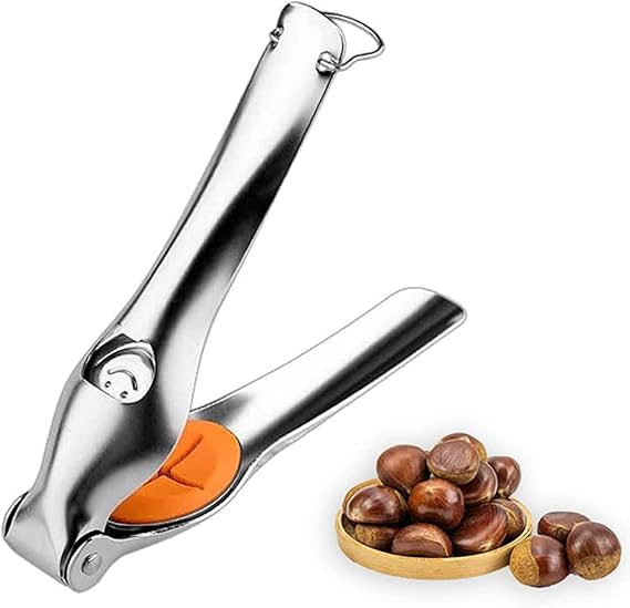 Chestnut Opener, TJ POP Stainless Steel Chestnut Cracker, Multifunctional Walnut Opener Kitchen Tool