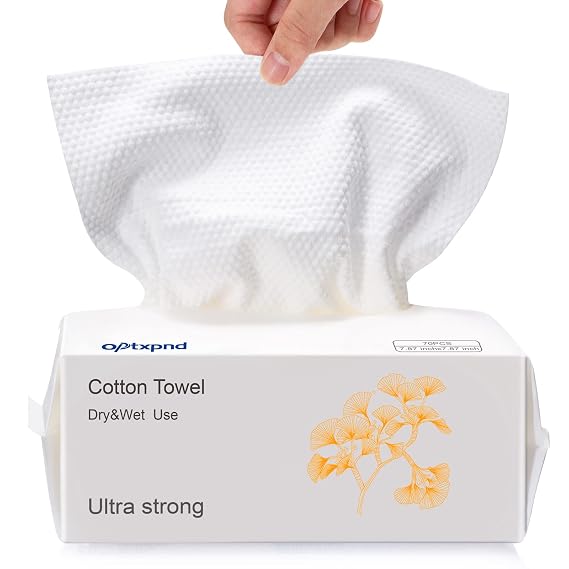 Disposable Face Towel Cloth for Washing, Thicker Disposable Face Cleaning Towelettes for Women Soft Towel for Cleanser Office Travel Makeup Remove