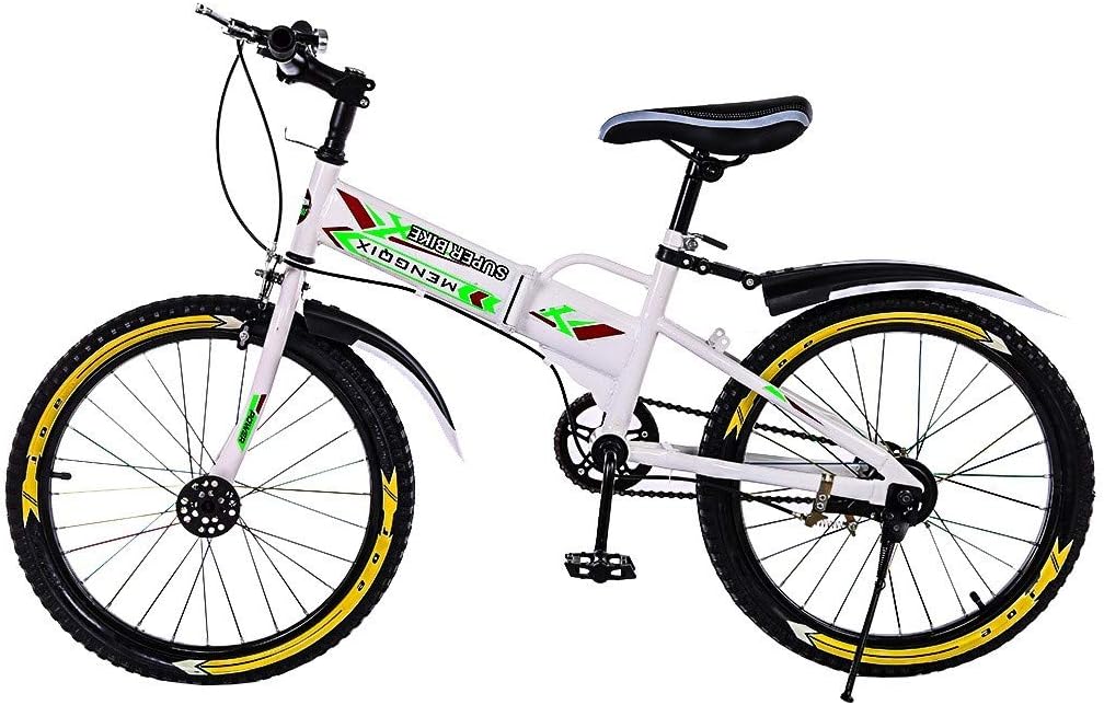 20 Inch Kids Mountain Bike Youth with Frame Suspension Fork Urban Commuter City Bicycle Kids Bike Boys Girls Freestyle Bicycle with Water Bottle Bag