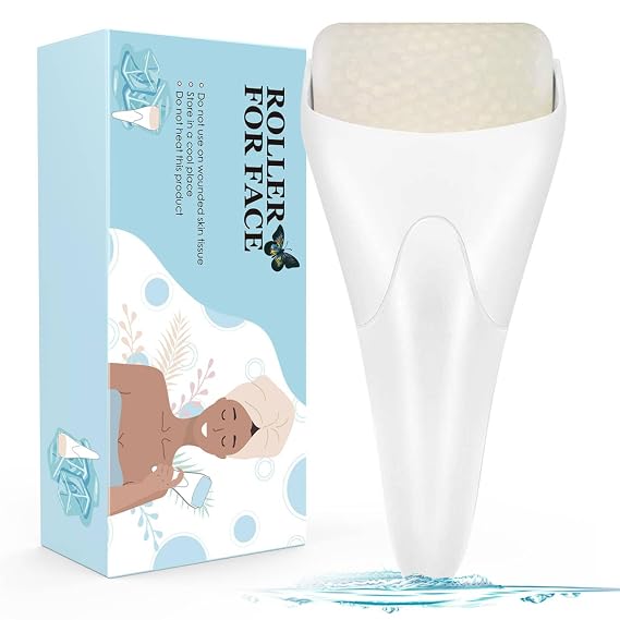 Fronnor Ice Roller for Face,Eyes,Facial Massager Tool,Soothing Skin Care Tool,Cooling Skincare Device for Puffiness,At-Home Spa Gift for Women(White)