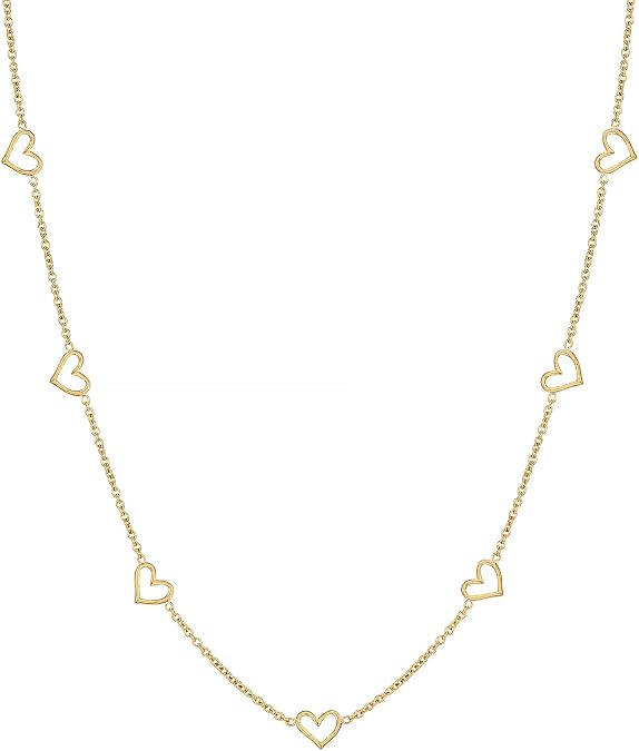 Gold Bow Necklace for Women 18K Gold Plated CZ Dainty Bow Pendant Choker Necklace Cute Small Tiny Bow Station Choker Chain Necklace Trendy Jewelry Gift