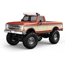 1/16 Scale 4WD RC Crawler Truck, 2.4G Full Proportional Remote Control Pickup Car with Cool LED Lights, All Terrain Off-Road Truck for Adult (RTR/Red)