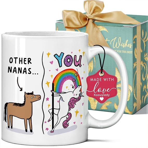 Nana Mug Other Nanas & You Cute Mug 11OZ - Best Nana Cup - Grandmother Grandma Nanas Birthday Christmas Gifts from Grandson Granddaughter