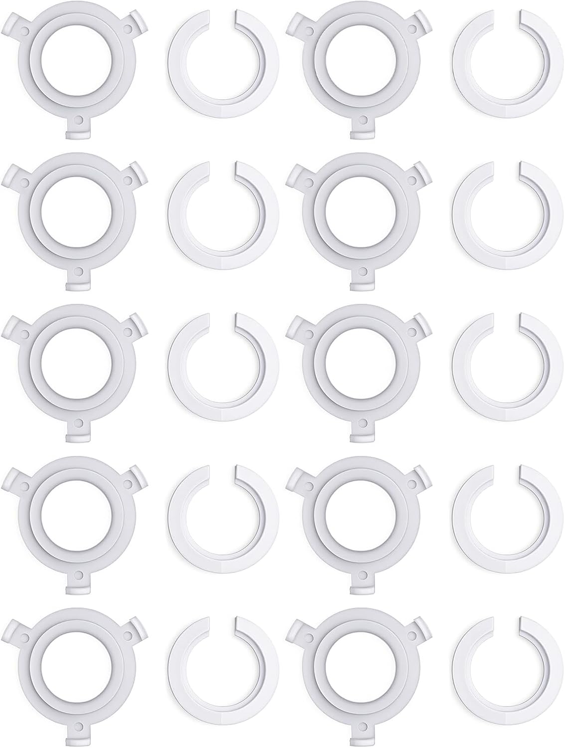 20 Pcs E27 to E14 Lampshade Reducer Rings,E27 to E14 Lamp Shade Reducer Ring White,Ceiling Lampshade Adapter Rings,Plastic Light Fitting Adapter,Lamp Shade Converter Ring Washer Adaptor Sockets