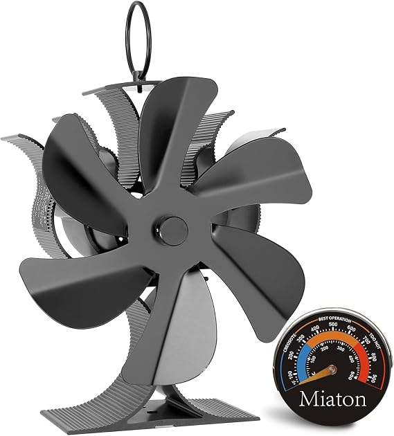 Wood Stove Fan Heat Powered | Non Electric Heat Activated Fan for Wood Burning Stove/Log Burner | Thermoelectric Fireplace Fan| W/wood Stove Accecories