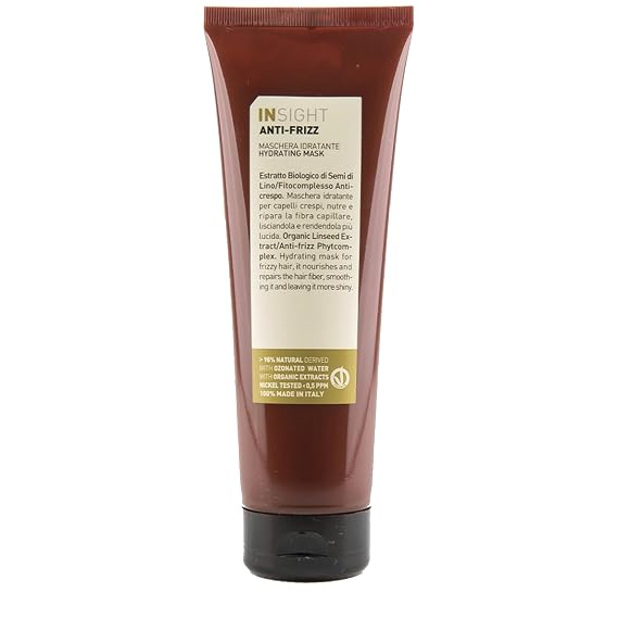 Insight Clean Beauty Anti Frizz Hydrating Mask With Organic Linseed Extract, Vegan, 13.5 fl oz