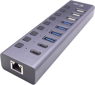 i-Tec USB Hub CACHARGEHUB9LAN Grey