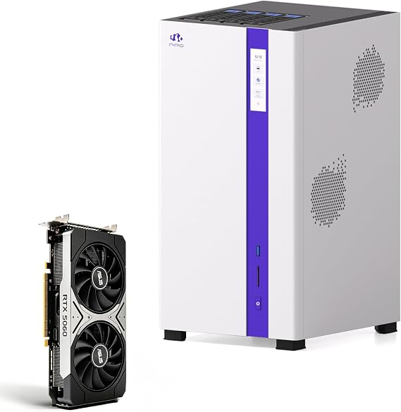 NIMO AI NAS, Agentic Mini PC and AI Server, AMD Ryzen 7 PRO 32GB DDR5 RAM