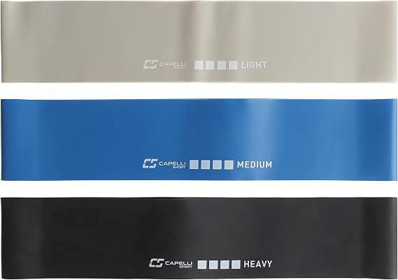 Capelli Sport Resistance Bands, Light, Medium and Heavy Exercise Loop Bands, Multicolor, 14 Inch, Pack of 3