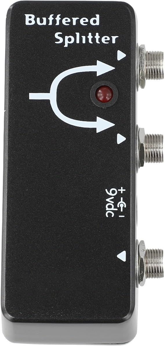 Buffered Splitter Guitar Pedal, Buffer Guitar Bass Effects Pedal Dual Clean Buffer Output Enhanced Signal Tone Preservation