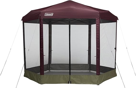 Coleman Back Home Screened Canopy Tent with Instant Setup, Outdoor Gazebo for Bug-Free Lounging, Fits Over Picnic Tables, Ideal for Parties, Events, Tailgates, Dining, More