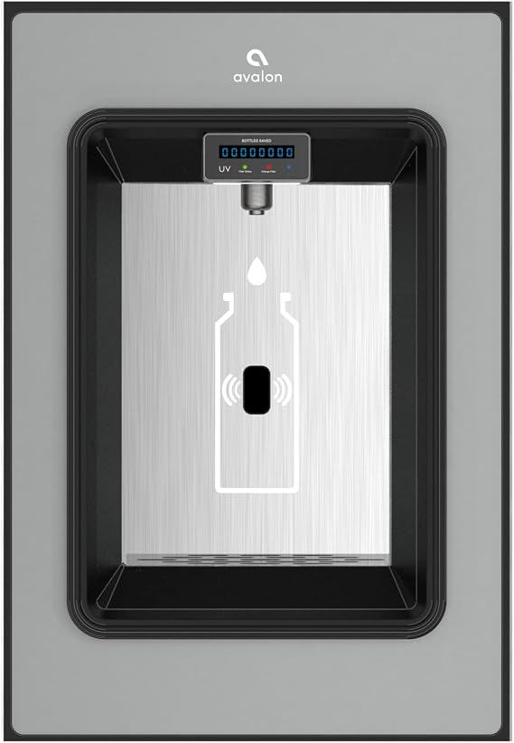 Avalon in-Wall Bottle Filling Station, Sensor Dispensing, Self Cleaning, Digital Bottle Counter Display, Dual Filtration, WiFi Enabled, High Capacity Cooling