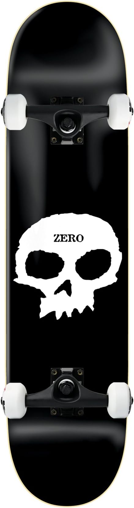 Zero Skateboard Assembly Single Skull Black/White 8.375" Complete