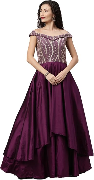 Cbazaar Ready to Wear Indian Wedding Outfit Gown Bridesmaid Dresses for Women, Festive, Party Wear Plus Size Dress for Women