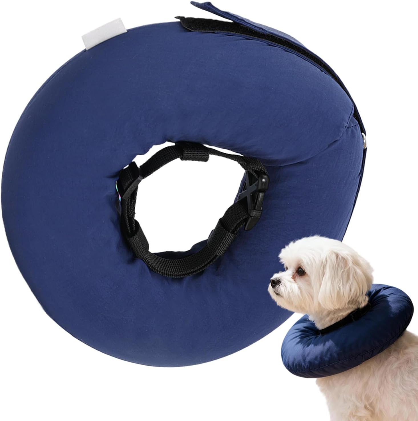 Dog Cone Alternative,Adjustable Pet Donut Cone | Puppy Fence Barrier Collar | for Wound Care Injury Recovery Licking Prevention Daily Wear Travel Cats Dogs Multi-Pet Households