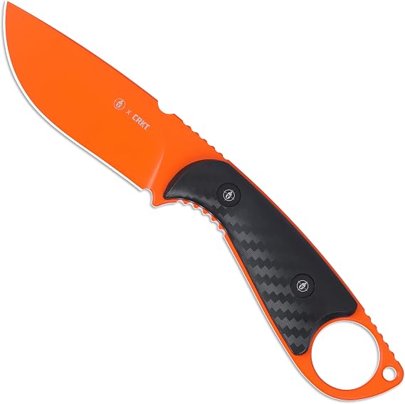 CRKT Altai Outdoor Utility Fixed Blade Knife with Sheath, Orange, 2062