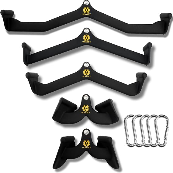 LAT Pull Down Bar, LAT Pulldown Attachments T-bar V-bar,Pull Down Bar with Ergonomic Handle, Tricep Bar Back Strength Training Handle, Grips Cable Back Attachments for Home Gym