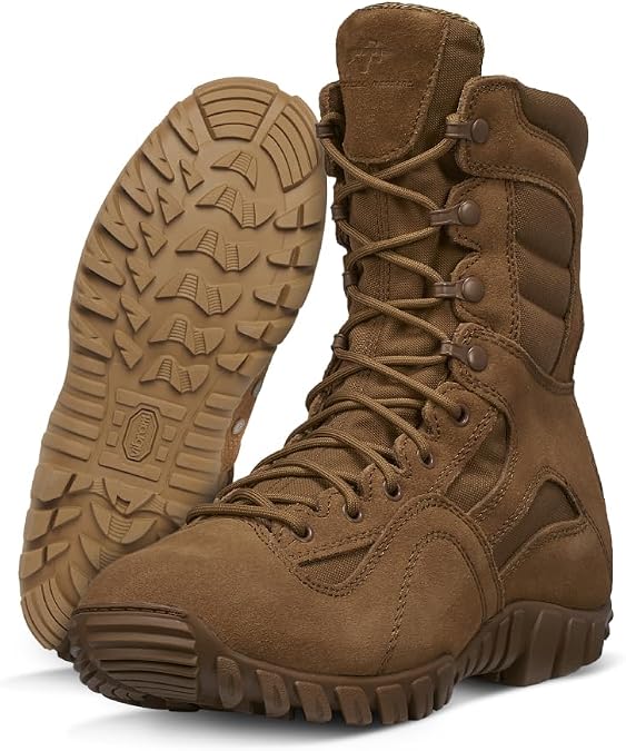 Belleville Khyber TR550 8" Tactical Boots for Men, AR 670-1 Compliant | Military Boots, AR 670-1 & AFI 36-2903 Ready, Aggressive Grip, Load-Bearing Insole, Moisture-Wicking Liner, Lightweight