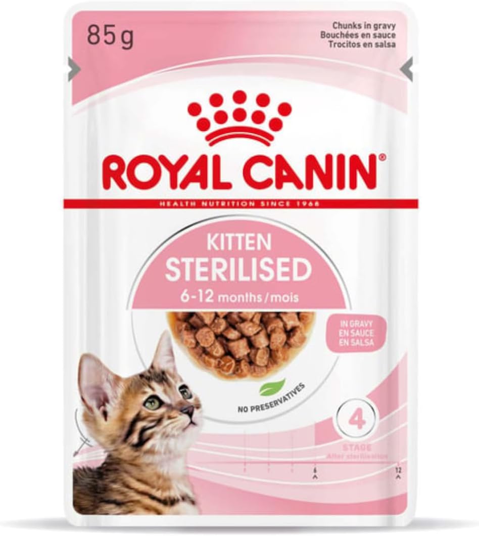 Royal Canin Kitten Sterilised Gravy Yavru Kedi Konservesi, 85 g