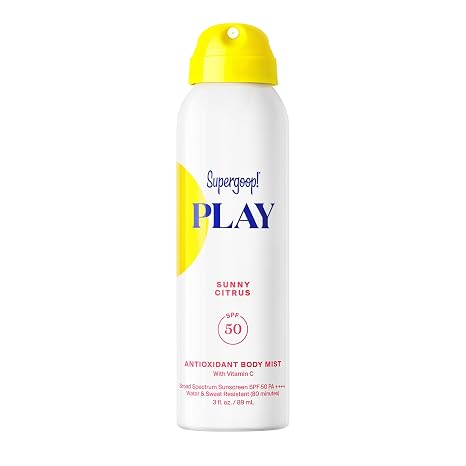 Supergoop! PLAY Antioxidant Body Mist Vitamin C -SPF 50 PA++++ Broad Spectrum Sunscreen - Body Spray - Great for Active Days
