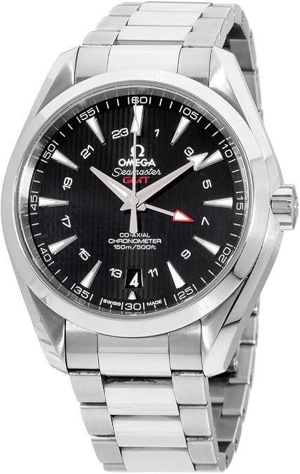 Omega Seamaster Aqua Terra GMT Automatic Black Dial Stainless Steel Mens Watch 231.10.43.22.01.001