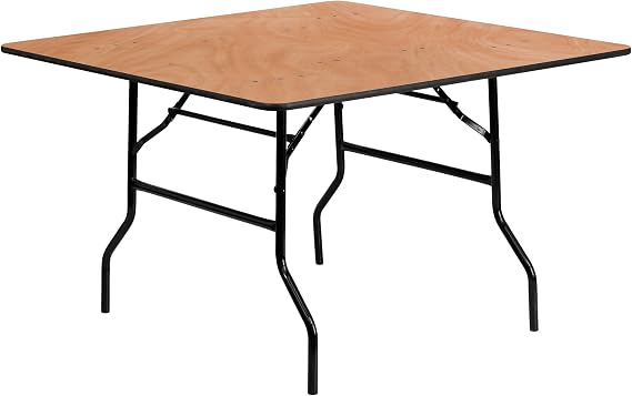 Flash Furniture 4 ft Wood Folding Square Banquet Table