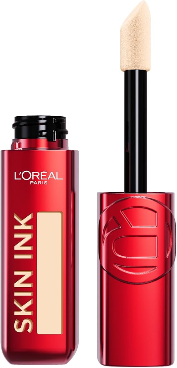 L'Oréal Paris Infallible Skin Ink Foundation-Concealer 48H Wear 20N | Waterproof Lightweight Texture, Medium Coverage, Foundation-Concealer Hybrid, Up To 48Hour Wear, 15ml