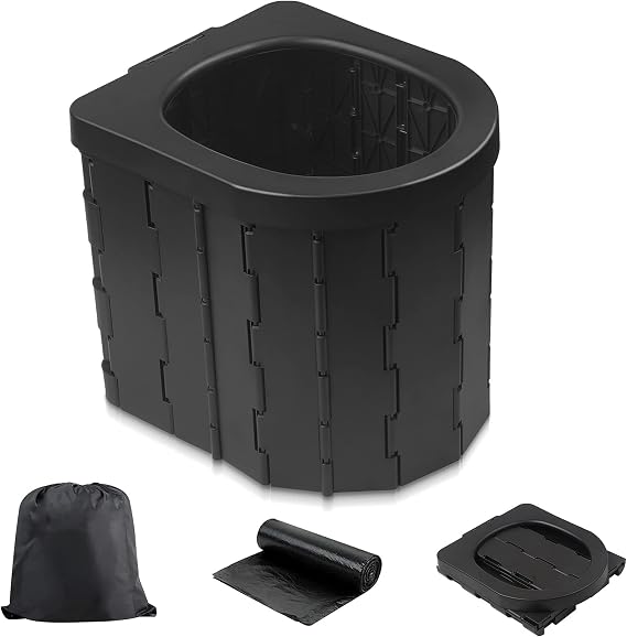 Portable Toilet for Camping, Potty Adults, Porta Travel Commode Bucket Car, Travel, Outdoor, Hiking, Backpack, Trips, Tent, Boat, Beach, Traffic Jam, Home