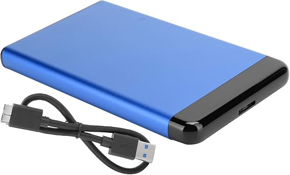 HERCHR 2.5in Hard Drive Enclosure USB 3.0 HDD External Hard Drive Enclosure Portable Mobile Hard Disk SSD/HDD SATA External Hard Drive Case Hard Drive External Aluminum Alloy Enclosure 8TB(Blue)