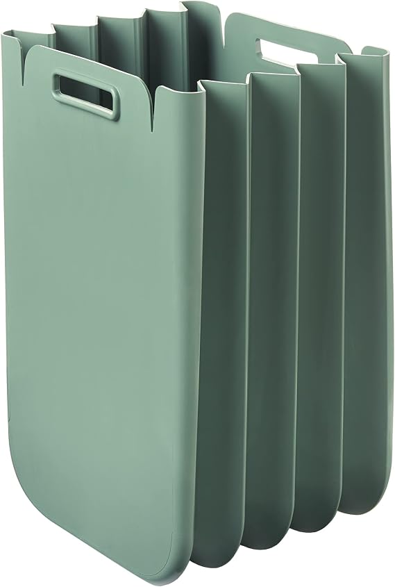 Guzzini - Home Eco Packly Waste Bin - Sage 30 x 25 x H 45 cm (open) 30 x 5 x 45 cm (closed) Capacity 25 lt - 196400176