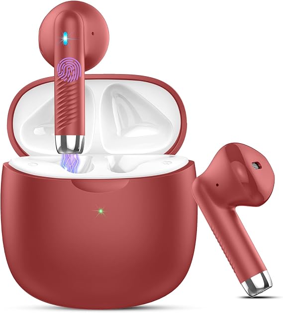 Wireless Earbuds, Bluetooth 5.4 Earbuds Stereo Bass, Bluetooth Headphones in Ear Noise Cancelling Mic, Earphones IP7 Waterproof Sports, 32H Playtime