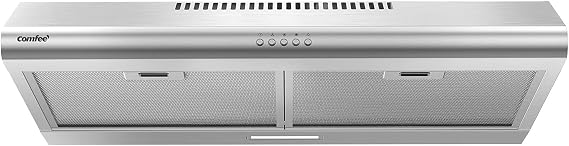 COMFEE' 30 Inch Under Cabinet Range Hood, Ducted/Ductless Convertible