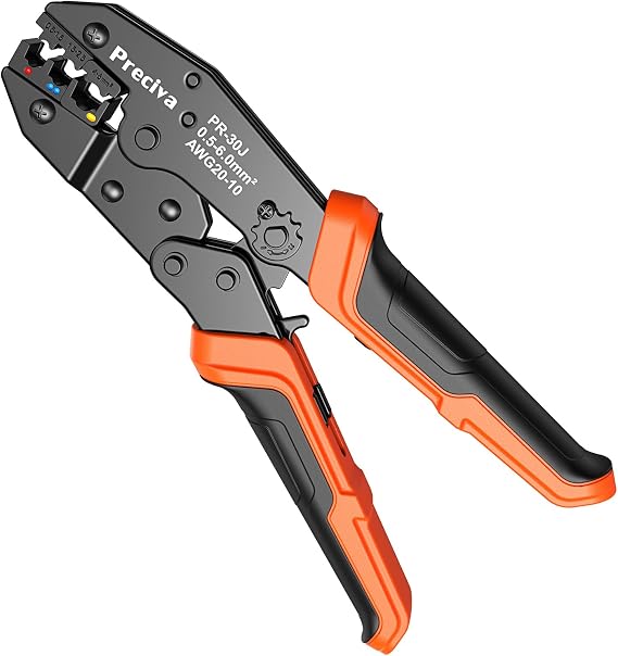 Preciva Crimping Pliers for Insulated Cable Lugs Crimping Tool Suitable for 0.5-6 mm² Crimping Pliers Crimping Pliers