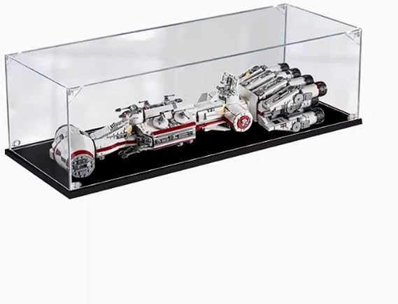 Acrylic Transparent Display Case for Lego 75244 Rectangular Arms Model Dustproof Transparent Display Case Showcase（ 25.5 * 11.0 * 7.4 inches） (Display Case Only) (2mm)