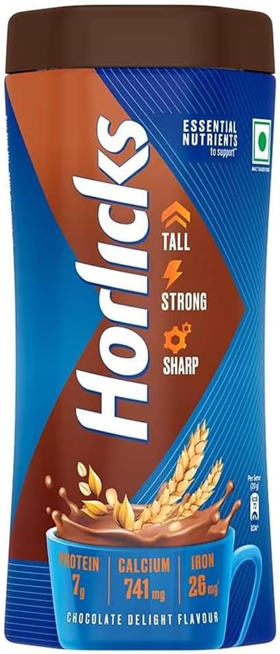 Horlicks Chocolate Malt Drink Powder 400g Made in UK - Creamy & Delicious Chocolate Flavor, Easy to Prepare with Hot or Cold Milk