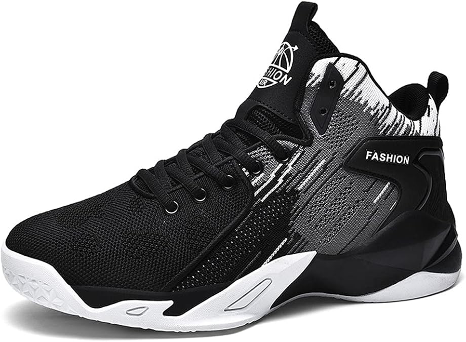 Floette Mens Fashion High Top Basketball Shoes Breathable Casual Walk Athletic Basketball Sneakers