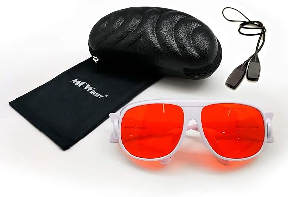 MCWlaser Laser Safety Glasses 190-540nm Protective Goggles CE for UV Lamp Ultraviolet/Blue/Green Laser Absorption Type EP-3