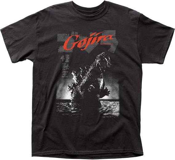 Godzilla mens Gojira T-Shirt, Black, Small