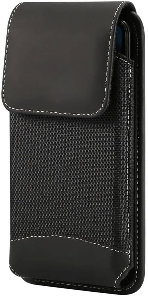 ベルトケースカバー縦型デザインレザーとナイロン 端末対応REDMAGIC 10S Pro+ 2025に適合する - 黒