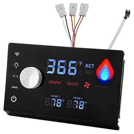 Digital PID WiFi Control Board Replacement Parts for Pit Boss Platinum Series KC Combo Wood Pellet Grills, Smart Fully-Digital Control Panel Delivers Even Temperatures, Replacement Part Number: 80055