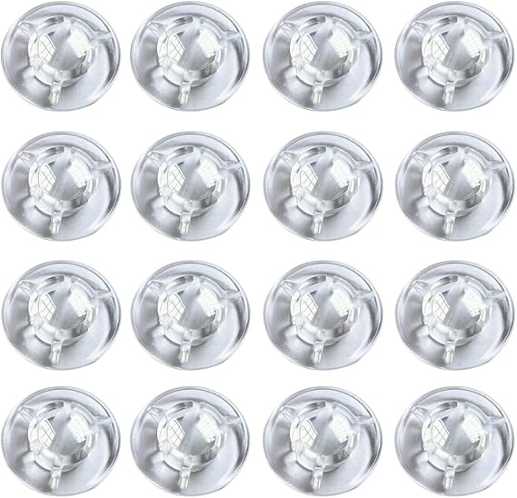 Jiayouy Clear Mushroom Style Guitar Effect Pedal Footswitch Toppers Foot Nail Cap Protection Cap for Guitar Effect Pedal Protection Cap 16-Pack