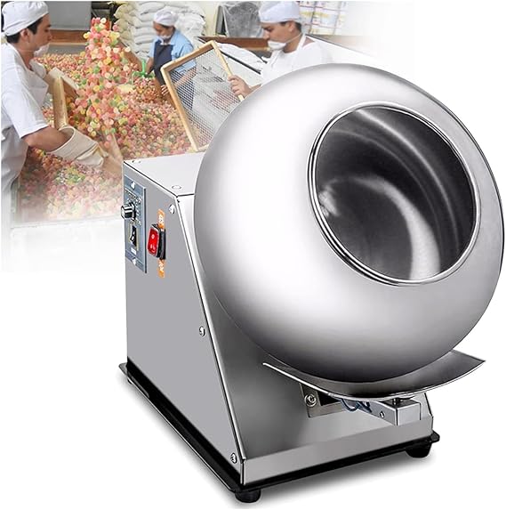 Automatic Tablet Coating Machine Sugar Coating Machine, Small Commercial Chocolate Coating Machine Sugar Coating Machine Peanut Coating Machine,220V