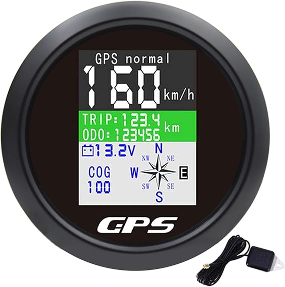 KAOLALI GPS Speedometer for Boat Marine Motorcycle 85mm