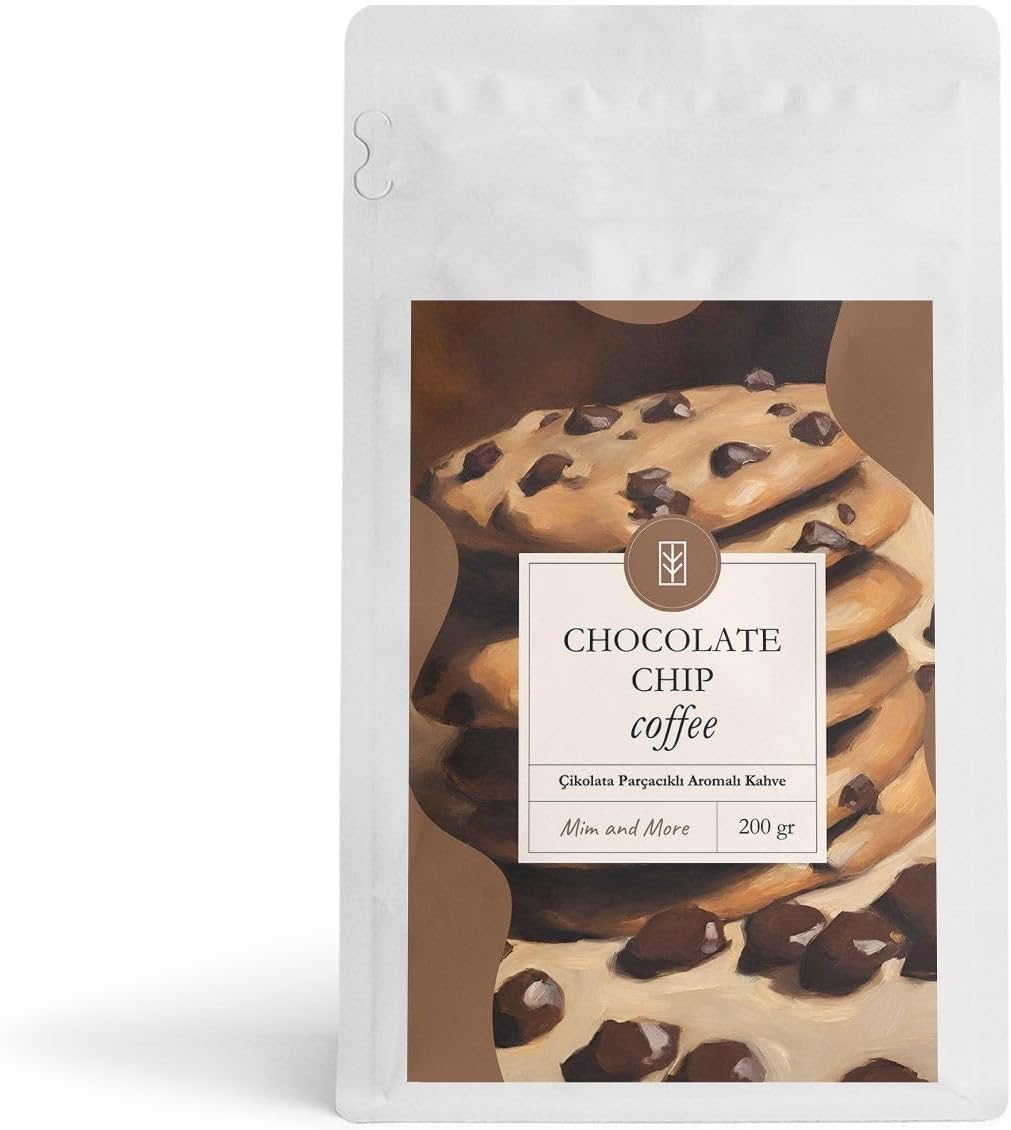 Mim and More Chocolate Chip Coffee - Chocolate Particle Flavored Coffee Filter Coffee, 200 Gr